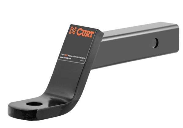 A close up of the handle on a curt trailer hitch.